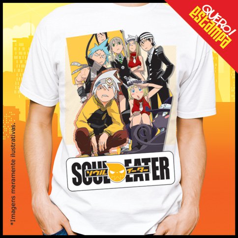 Camiseta Camisa Soul Eater Anime Personagens