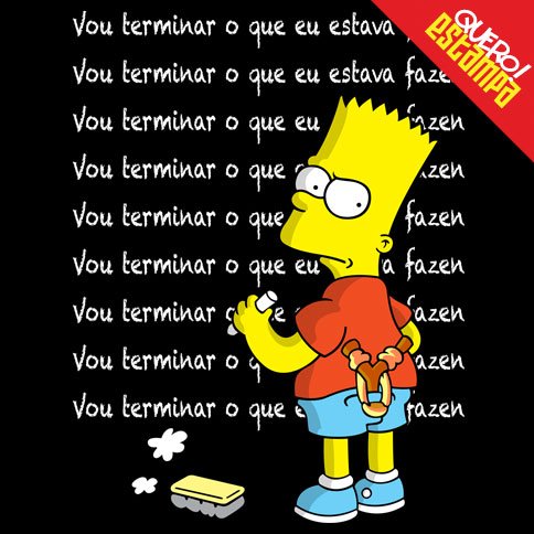 quero estampa camiseta the simpsons bart