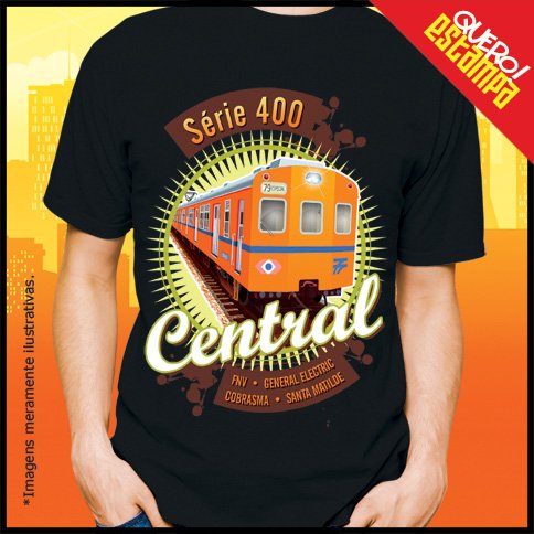 quero estampa camiseta trem central do brasil série 400