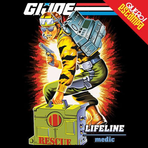 quero estampa camiseta gijoe lifeline medic