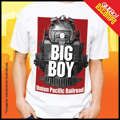 locomotiva big boy quero estampa camisetas