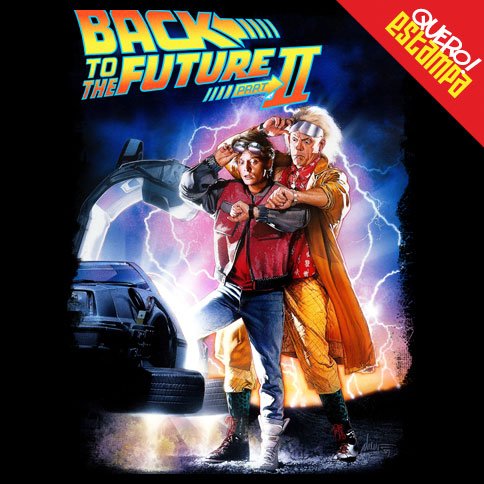 quero estampa camiseta de volta para o futuro 2 marty mcfly doc brown