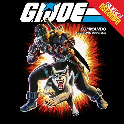 quero estampa camiseta gijoe snake eyes